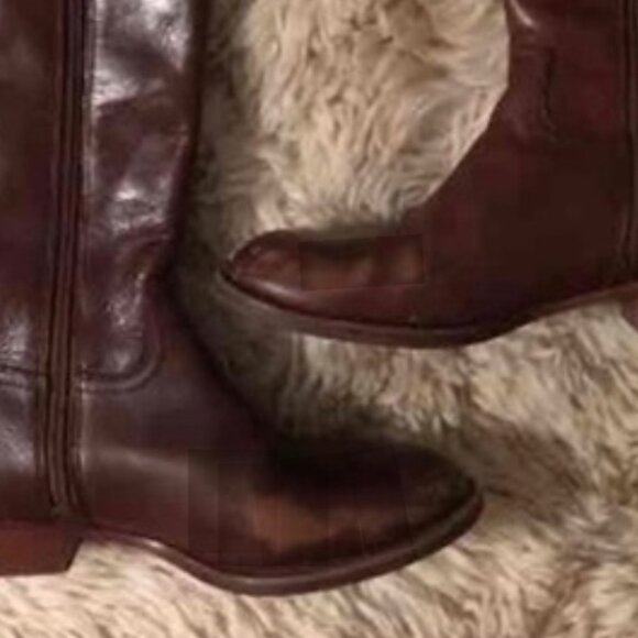 6.5 Great used Tory burch dark brown riding boots - Picture 3 of 4